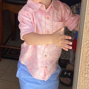 Linen set (Shirt & short ) 4T Boy